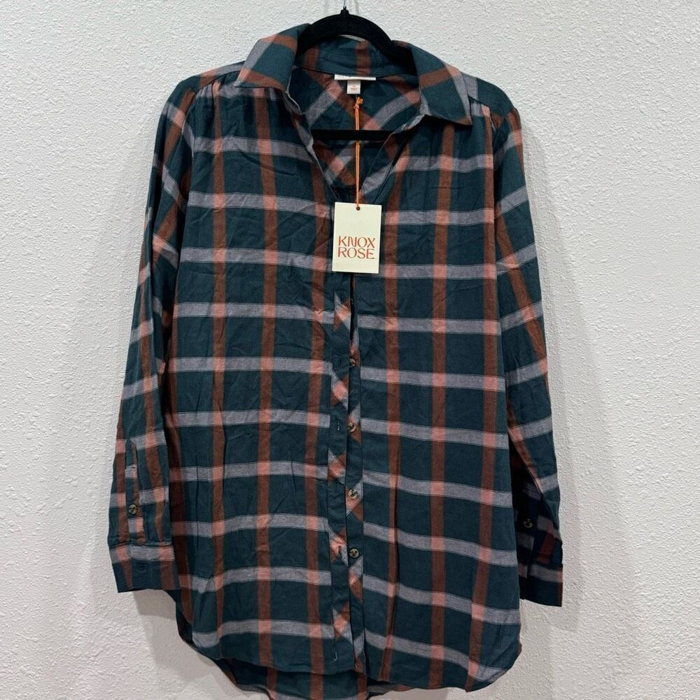 Knox Rose long sleeve plaid‎ shirt